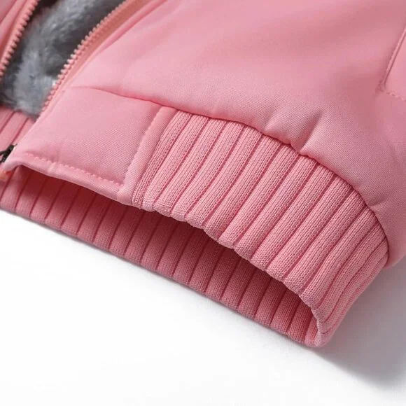 Womens Fashion Fleece Sherpa Lined Hooded Coat Winter Thicken Warm Jacket